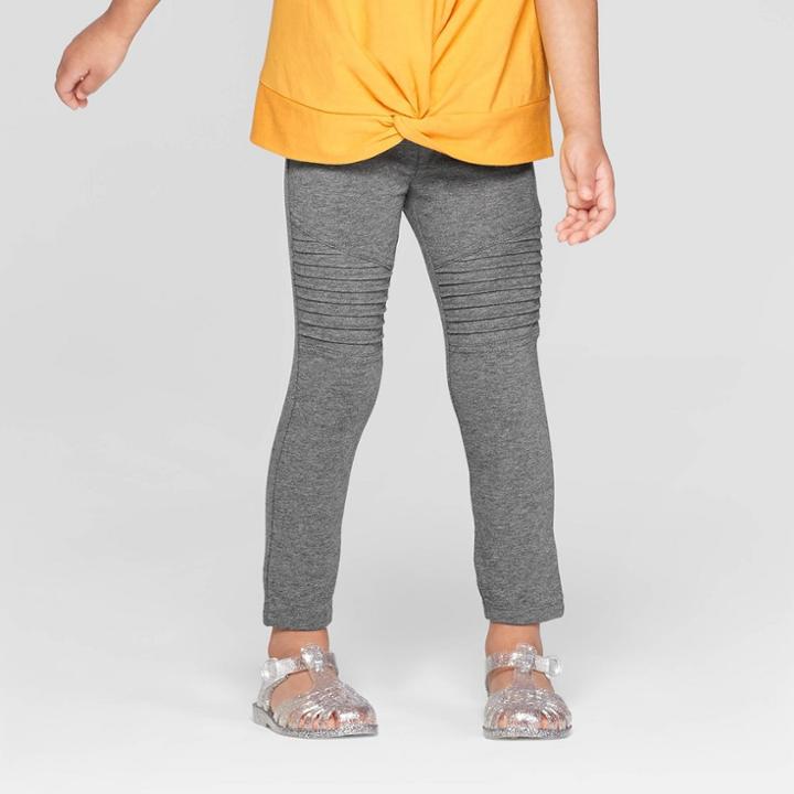 Target Toddler Girls' Moto Leggings - Art Class Gray