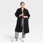 Women's Plus Size Open-front Sweater Cardigan - A New Day Black