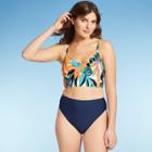 Women's High Leg Swim Bikini Briefs - Sea Angel Blue