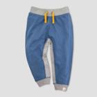 Burt's Bees Baby Toddler Boys' Organic Cotton Terry Contrast Gusset Jogger - Blue