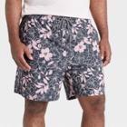 Men's Big & Tall 7 Floral Print Swim Trunks - Goodfellow & Co Pink