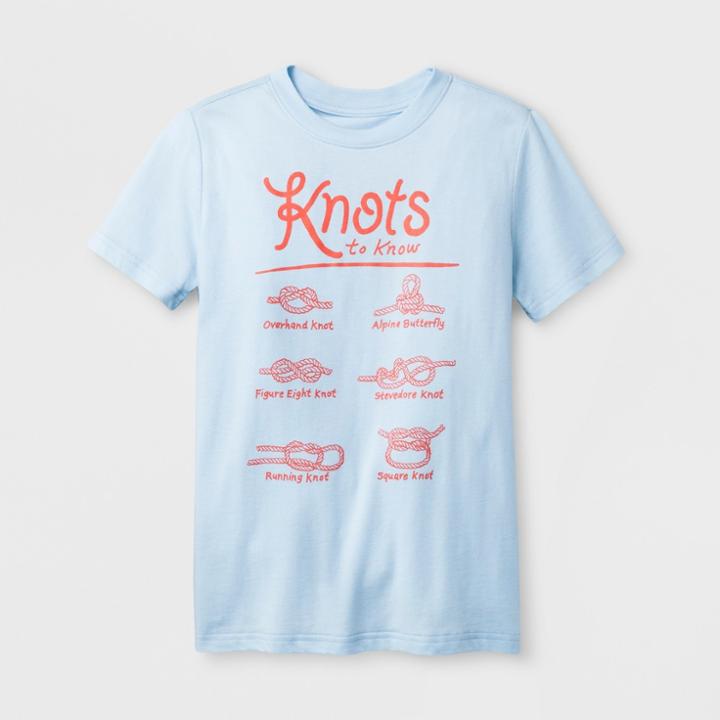 Boys' Knots Graphic Short Sleeve T-shirt - Cat & Jack Aqua