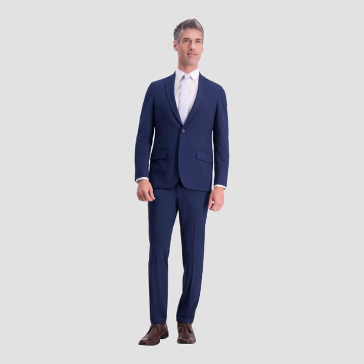 Haggar H26 Men's Slim Fit Premium Stretch Suit Jacket - Bright Blue