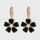 Sugarfix By Baublebar Flower Drop Earrings - Black