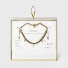 Silver Plated Beaded Pyrite And Chain Two Strand Bracelet - A New Day