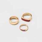 Enamel Ring Set 3pc - A New Day Brown