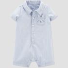 Baby Boys' Striped Bunny Romper - Just One You Made By Carter's Blue Newborn