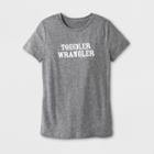 Shinsung Tongsang Women's Short Sleeve Toddler Wrangler Graphic T-shirt - Gray