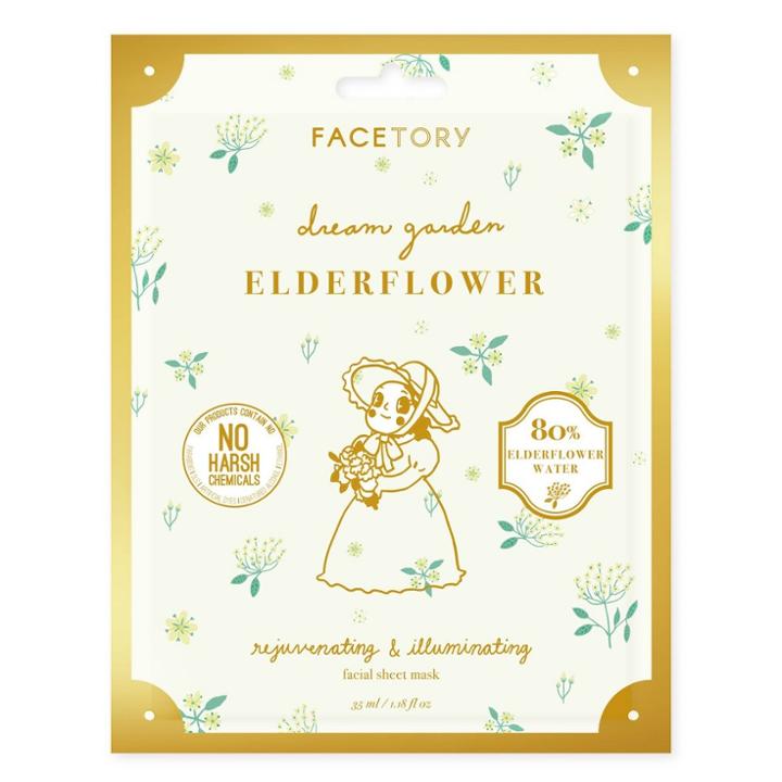 Facetory Dream Garden Elderflower Rejuvenating And Illuminating Sheet Mask