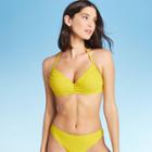 Women's Light Lift Textured Bikini Top - Shade & Shore Chartreuse 32a, Women's, Yellow