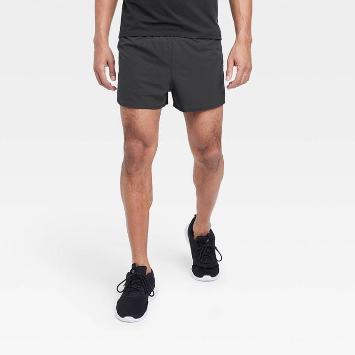 Men's Lined Run Shorts 3 - All In Motion Black