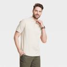 Men's Regular Fit Short Sleeve Polo Shirt - Goodfellow & Co Oatmeal