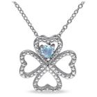No Brand 1/3 Ct. T.w. Sky Blue Topaz Pendant Necklace In Sterling Silver, Women's