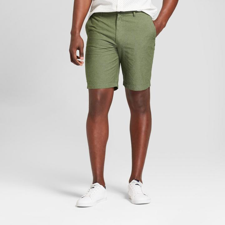 Men's 10.5 Textured Linden Flat Front Shorts - Goodfellow & Co Orchid
