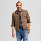 Men's Trucker Denim Jacket Tavex Dynasty Kluber Without Sherpa Lining - Goodfellow & Co Fides Xl, Olive Green