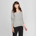 Target Women's Long Sleeve V-neck Pullover Sweater - Prologue Gray