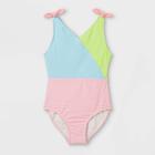 Girls' Colorblock Striped One Piece Swimsuit - Cat & Jack