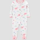 Baby Girls' Flamingo Footed Pajamas - Just One You Made By Carter's Pink Newborn