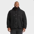 Men's Big & Tall Ripstop Rain Jacket - Goodfellow & Co Black