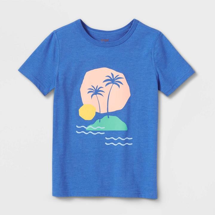 Boys' Adaptive Printed Short Sleeve T-shirt - Cat & Jack Navy