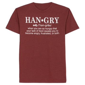 Hybrid Apparel Men's Hangry T-shirt Burgundy