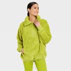 Women's High Pile Fleece 1/2 Zip Pullover - Joylab Green