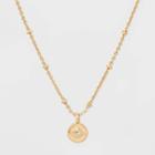 Distributed By Target Evil Eye Charm Short Necklace - Gold