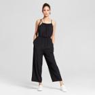 Women's Jumpsuit With Shirred Neckline - Mossimo Black