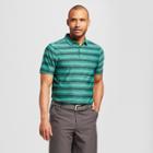 Men's Striped Golf Polo Shirt - C9 Champion Milkglass Green Heather