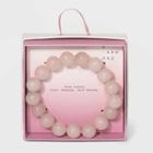 Semi-precious Real Pyrite Beaded Stretch Bracelet - A New Day Rose Pink