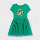 Girls' Tie-dye Shamrock Dress - Cat & Jack Green