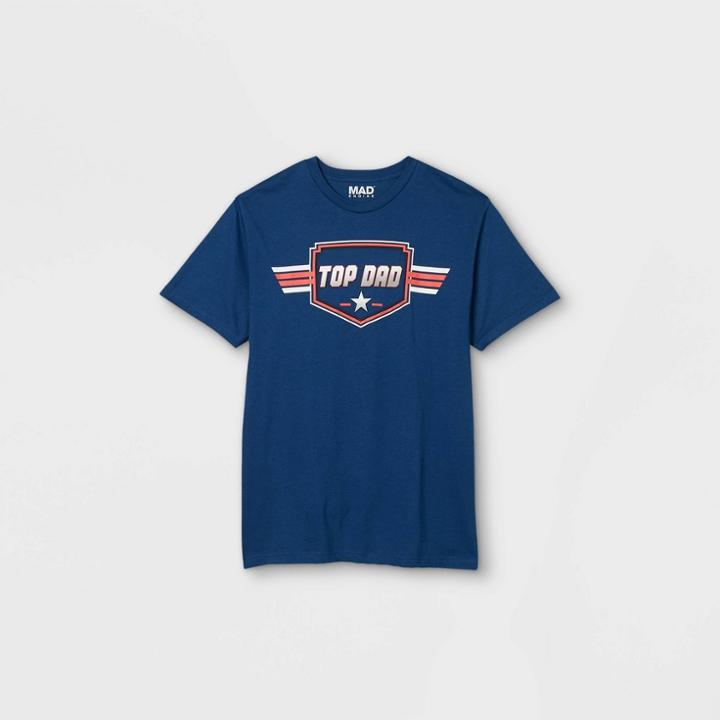 Mad Engine Men's 'top Dad' Short Sleeve Graphic T-shirt - Light Navy