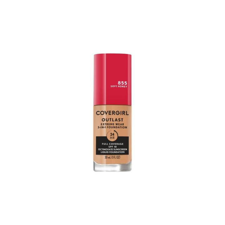 Covergirl Outlast Extreme Wear 3-in-1 Foundation With Spf 18 - 855 Soft Honey