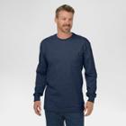 Dickies Men's Cotton Heavyweight Long Sleeve Pocket T-shirt- Dark Navy