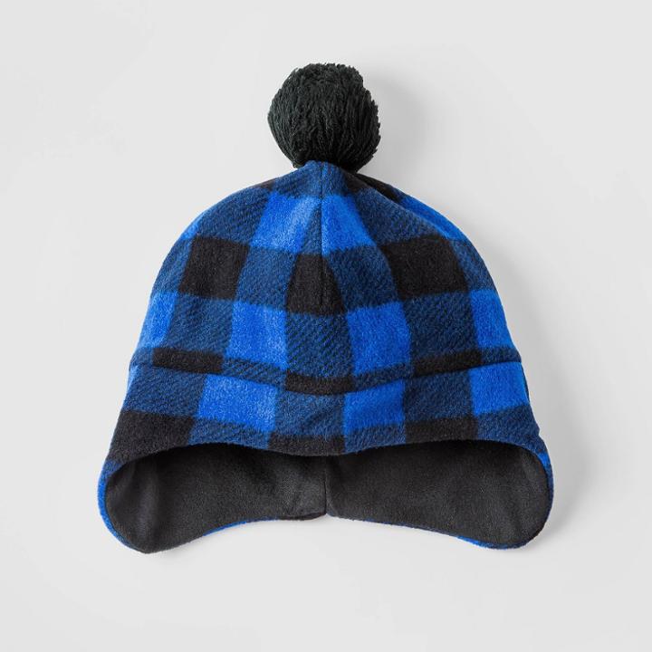 Boys' Plaid Hat - Cat & Jack Blue
