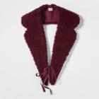 Women's Faux Sherpa Collar - Universal Thread Burgundy (red)