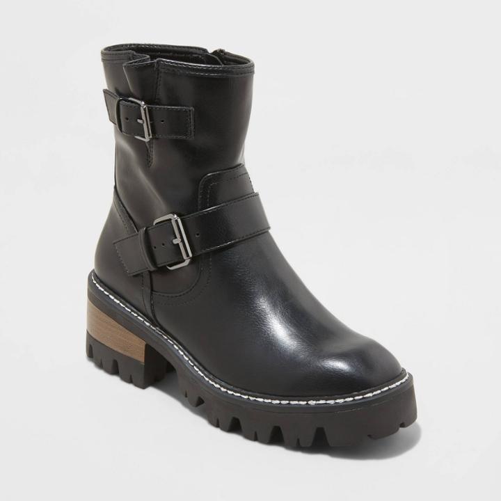 Women's Sullan Moto Boots - Universal Thread Black