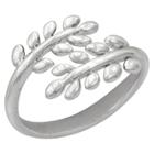 Target Women's Silver Plated Leaf Bypass Ring