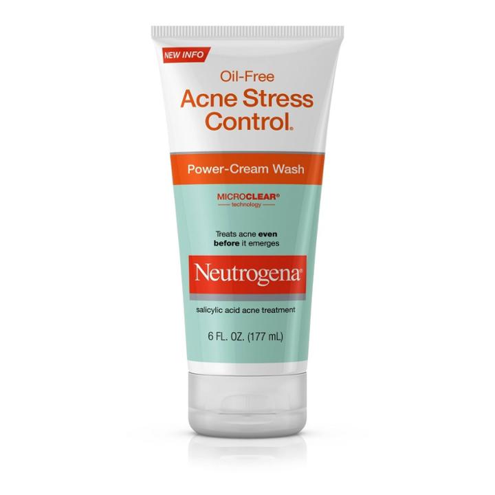 Neutrogena Oil-free Acne Stress Control Power-cream Wash - 6 Fl Oz, Adult Unisex