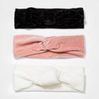 Toddler Girls' 3pk Headbands - Cat & Jack White/black/peach
