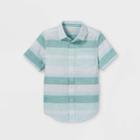Boys' Woven Button-down Short Sleeve Shirt - Cat & Jack Green