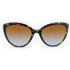 Women's Cateye Sunglasses With Brown To Blue Gradient Lens - A New Day