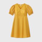 Women's Plus Size Short Sleeve Eyelet Dress - Ava & Viv Yellow
