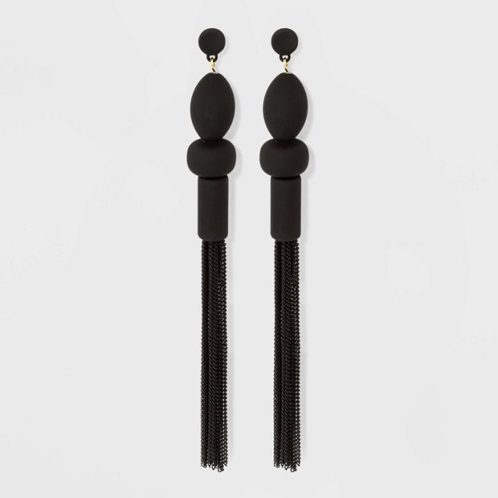 Target Tassel Earrings - A New Day Black