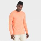 Men's Regular Fit Long Sleeve Pocket Jersey Crewneck T-shirt - Goodfellow & Co Orange