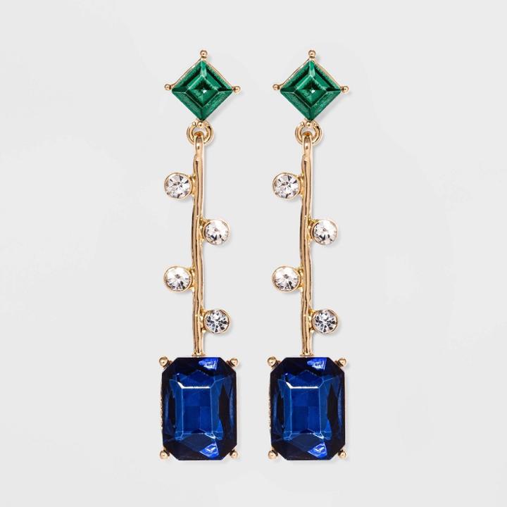 Gemstone Drop Earrings - A New Day Blue