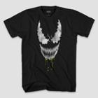 Men's Marvel Venom Razor Teeth Short Sleeve Graphic T-shirt - Black S, Men's,