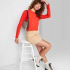 Women's Long Sleeve T-shirt - Wild Fable Red