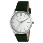 Peugeot Watches Peugeot Unisex Super Slim Case Wool Strap Watch -green, Dark Forest