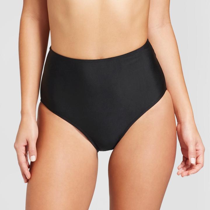Women's High Waist Bikini Bottom - Xhilaration Black
